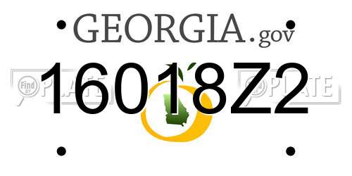 16018Z2 Georgia License Plate