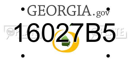16027B5 Georgia License Plate