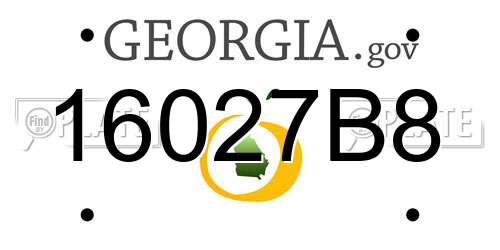 16027B8 Georgia License Plate