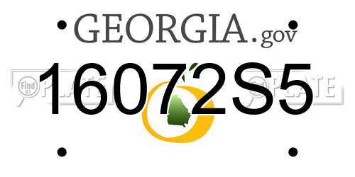 16072S5 Georgia License Plate