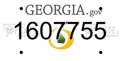 1607755 Georgia License Plate