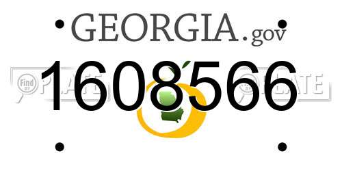 1608566 Georgia License Plate