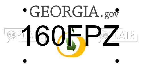 160FPZ Georgia License Plate