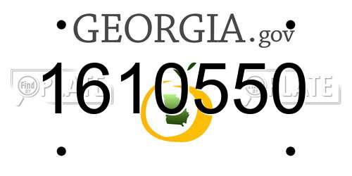1610550 Georgia License Plate