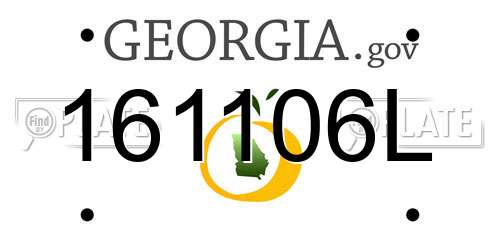161106L Georgia License Plate