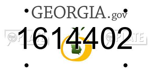 1614402 Georgia License Plate