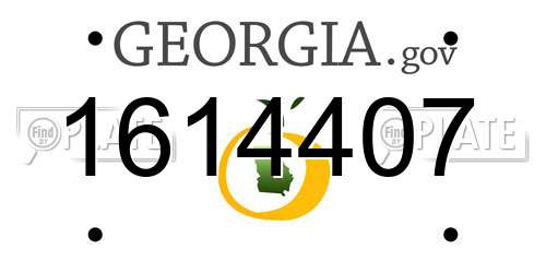 1614407 Georgia License Plate