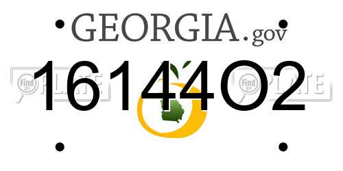 16144O2 Georgia License Plate