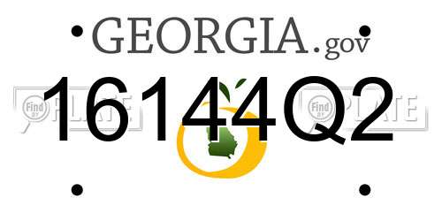 16144Q2 Georgia License Plate