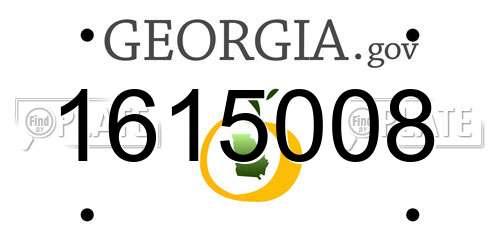 1615008 Georgia License Plate