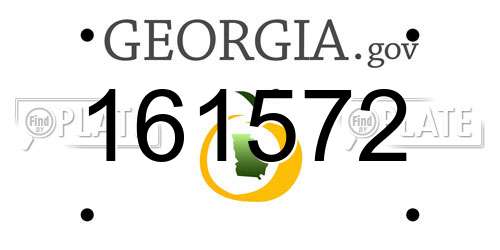 161572 Georgia License Plate