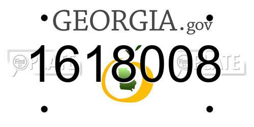 1618008 Georgia License Plate
