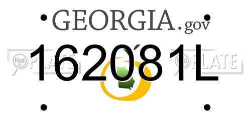 162081L Georgia License Plate