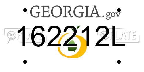 162212L Georgia License Plate