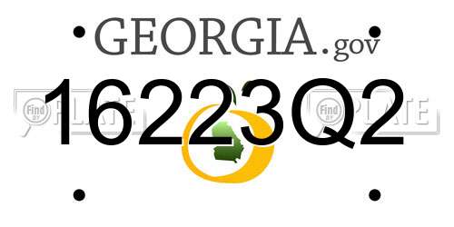 16223Q2 Georgia License Plate