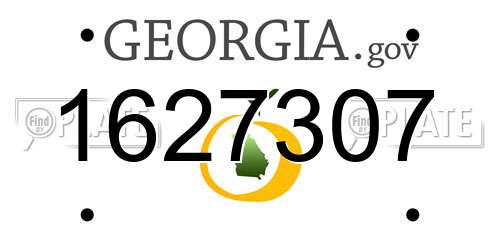 1627307 Georgia License Plate