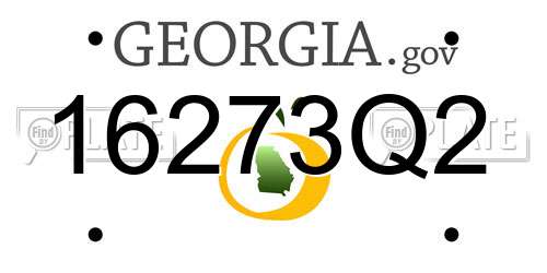 16273Q2 Georgia License Plate