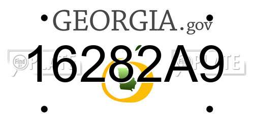 16282A9 Georgia License Plate