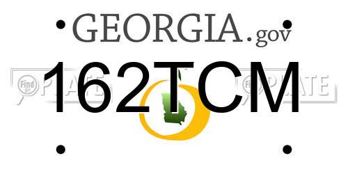 162TCM Georgia License Plate