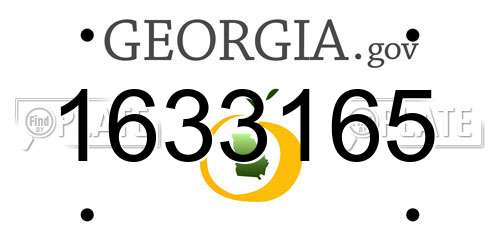 1633165 Georgia License Plate