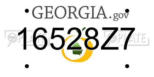 16528Z7 Georgia License Plate