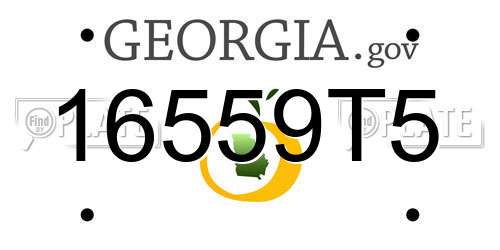16559T5 Georgia License Plate