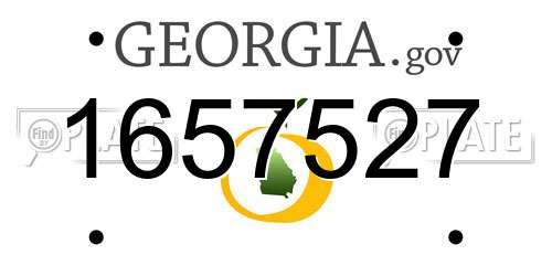 1657527 Georgia License Plate