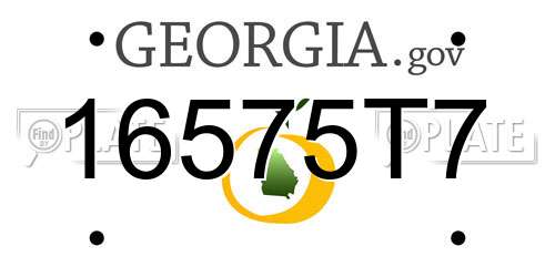 16575T7 Georgia License Plate