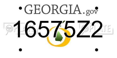 16575Z2 Georgia License Plate
