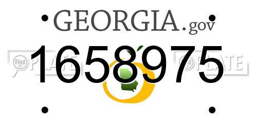 1658975 Georgia License Plate