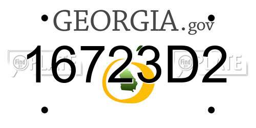 16723D2 Georgia License Plate