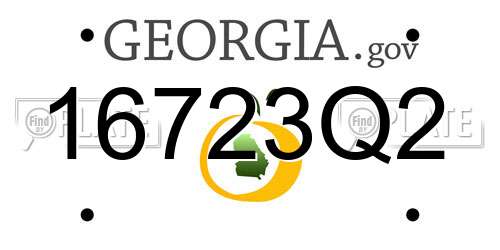16723Q2 Georgia License Plate