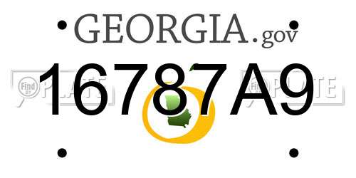 16787A9 Georgia License Plate