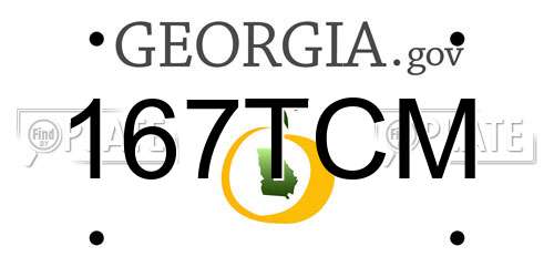167TCM Georgia License Plate