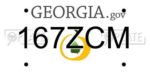 167ZCM Georgia License Plate