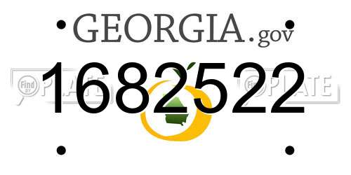 1682522 Georgia License Plate