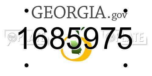 1685975 Georgia License Plate