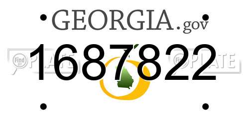 1687822 Georgia License Plate