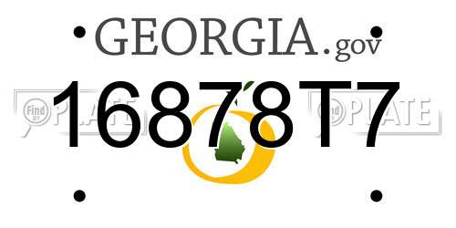 16878T7 Georgia License Plate