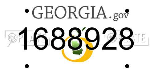 1688928 Georgia License Plate