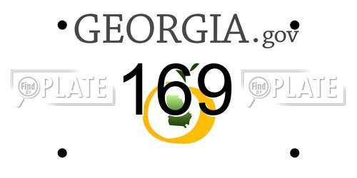 169 Georgia License Plate