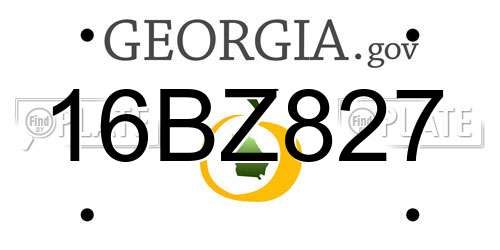 16BZ827 Georgia License Plate