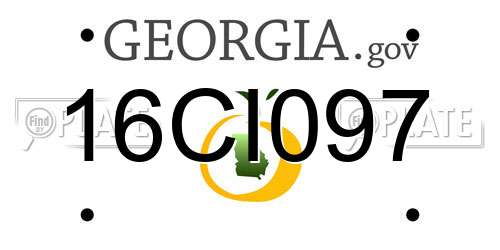 16CI097 Georgia License Plate