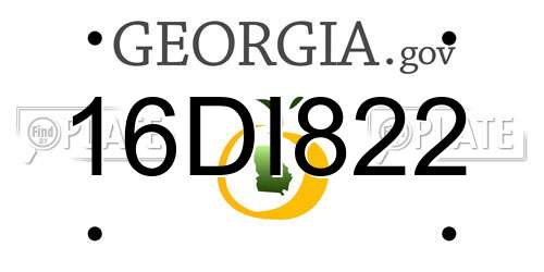 16DI822 Georgia License Plate