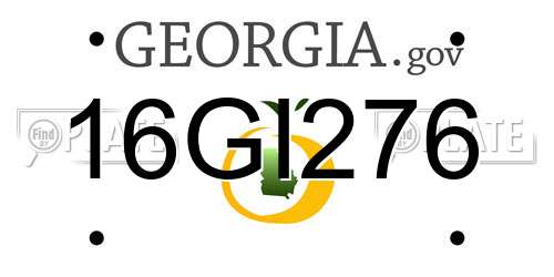 16GI276 Georgia License Plate