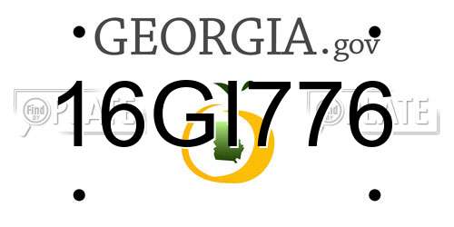 16GI776 Georgia License Plate