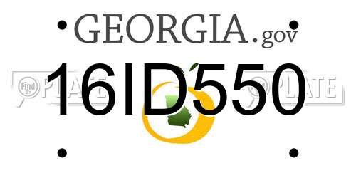 16ID550 Georgia License Plate