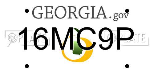 16MC9P Georgia License Plate