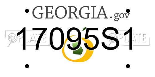 17095S1 Georgia License Plate