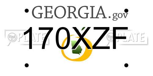 170XZF Georgia License Plate